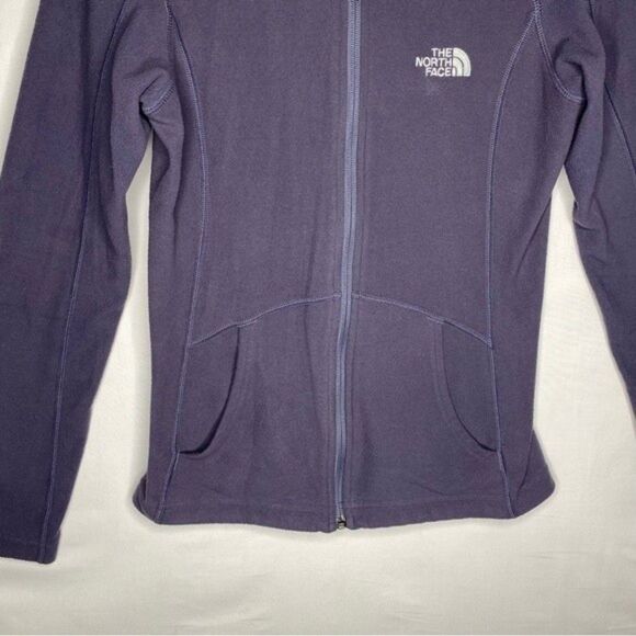 The North Face Jacket Women’s XS Purple Full Zip Lightweight Fleece Mock Neck - Picture 4 of 9